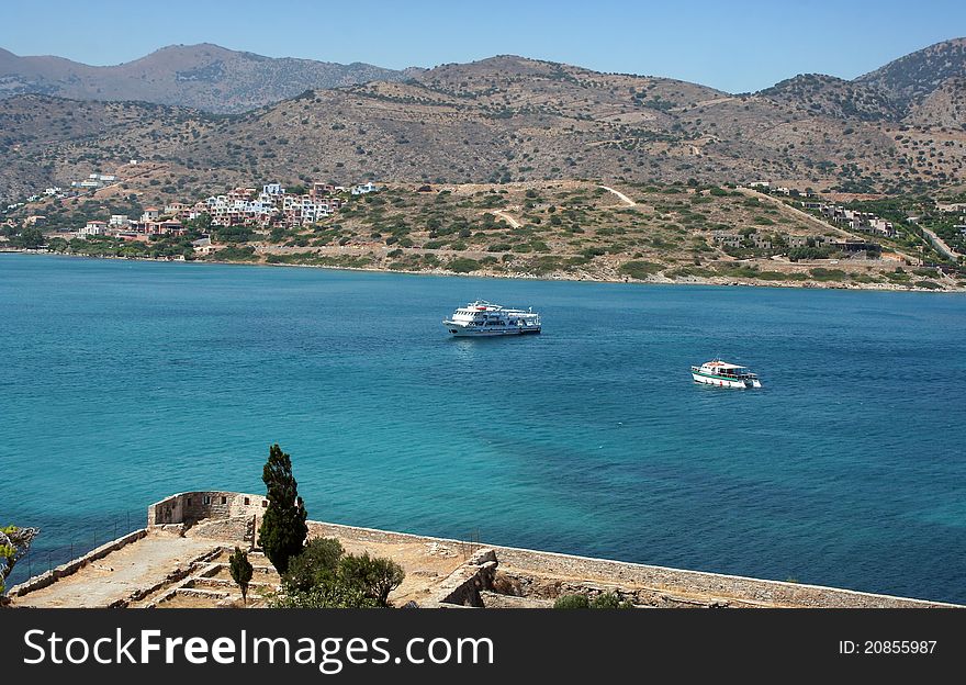 Beautiful coastline view. Crete island, Greece. Beautiful coastline view. Crete island, Greece.