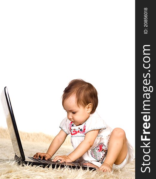 Baby And Laptop