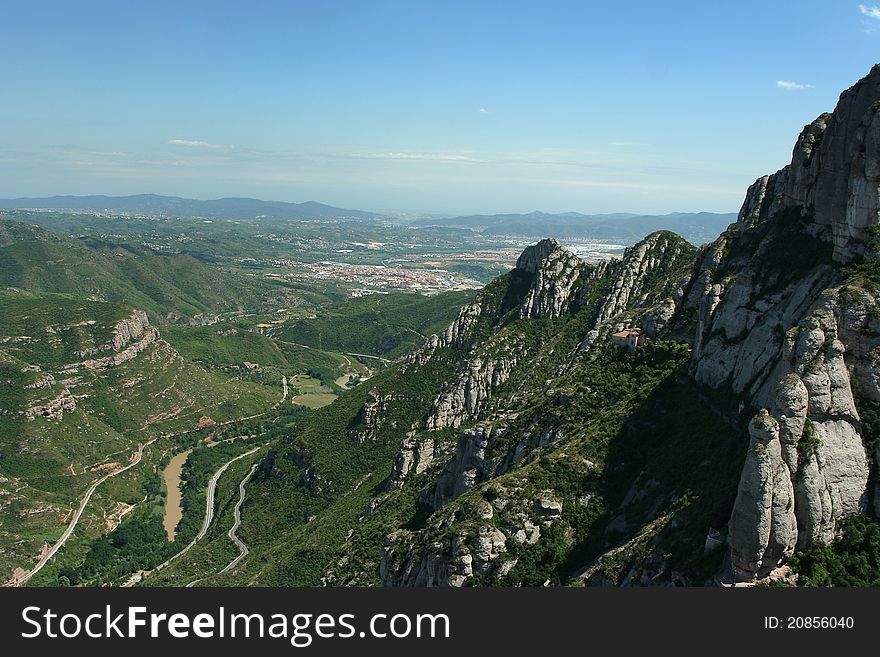 Montserrat mountains in Catalonia, Spain. Montserrat mountains in Catalonia, Spain