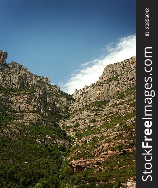 Montserrat mountains in Catalonia, Spain. Montserrat mountains in Catalonia, Spain