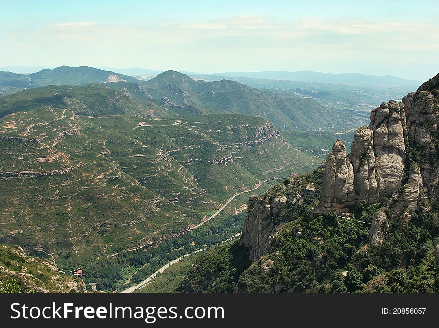 Montserrat mountains in Catalonia, Spain. Montserrat mountains in Catalonia, Spain