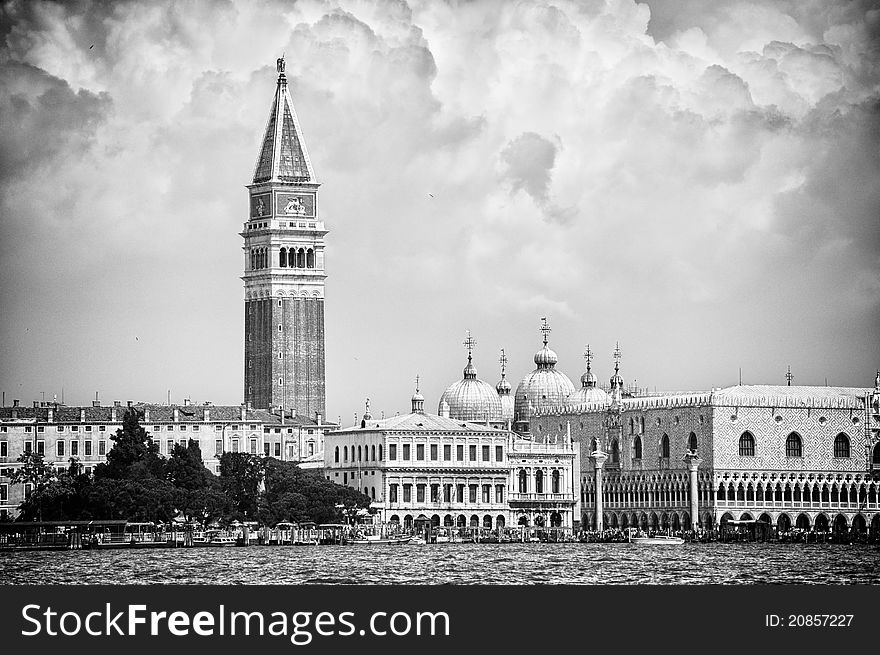 Venice bw vision from the sea