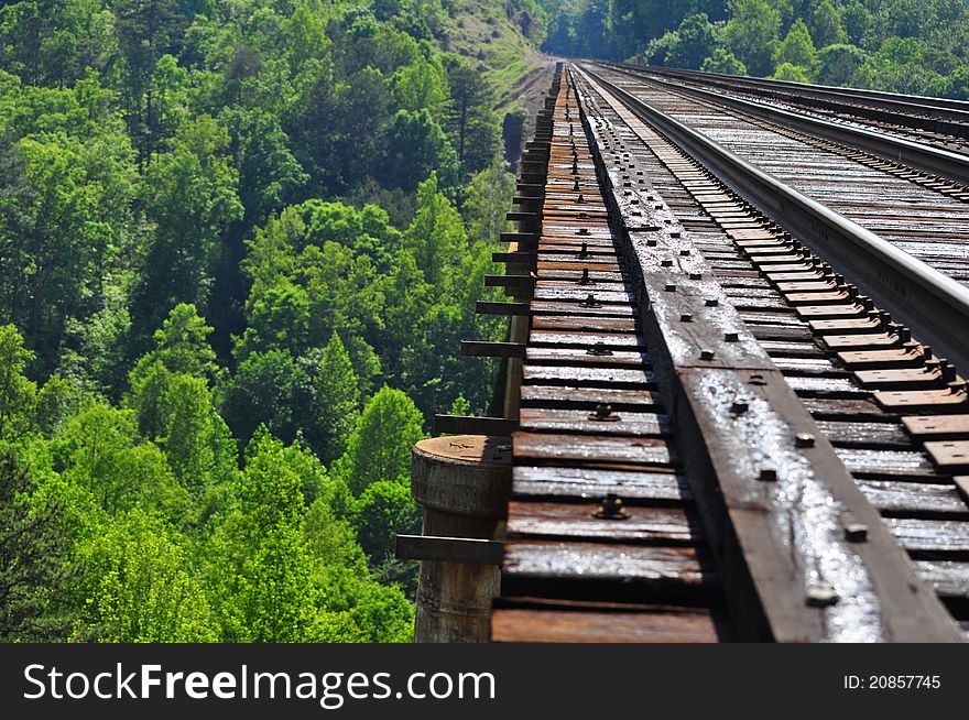 Looking off Trestle Falls Bridge