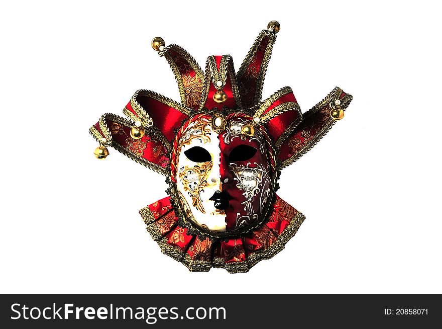 Venetian mask on a white background