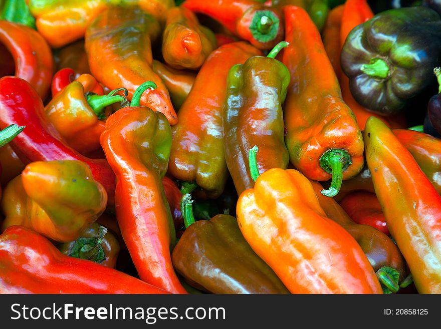 Hot Red Chillies on sale in a market