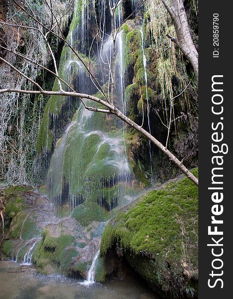 Waterfall near Alcover, tarragona, Spain. Waterfall near Alcover, tarragona, Spain