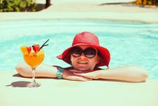Beautiful Woman With Cocktail Stock Photography Beautiful Woman With Cocktail Stock Photography
