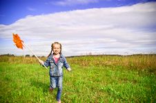 Girl On Grass In Summer Day Royalty Free Stock Images Girl On Grass In Summer Day Royalty Free Stock Images