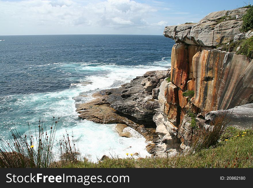 Rough coastline in Sydney, Australia. Rough coastline in Sydney, Australia