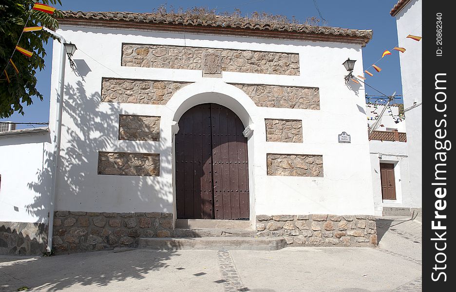 Entrance to the Village church in Notaez, Alpujarras, Granada Province, Andalusia, Spain. Entrance to the Village church in Notaez, Alpujarras, Granada Province, Andalusia, Spain