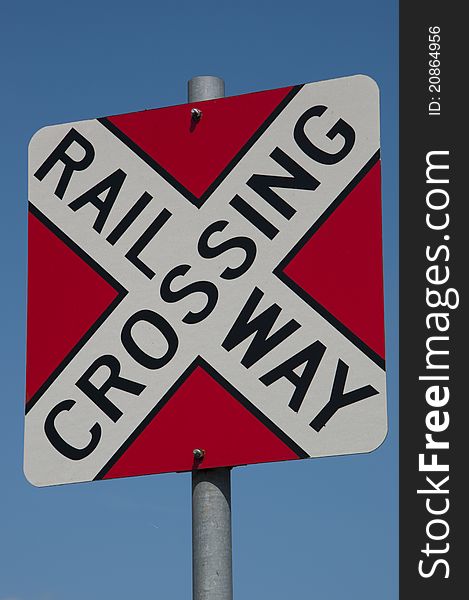 Railroad crossing sign