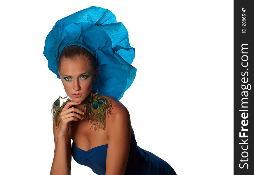 Woman In Blue Hat