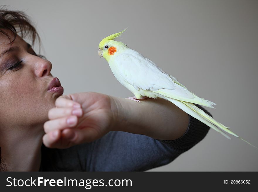 Parrot And Woman