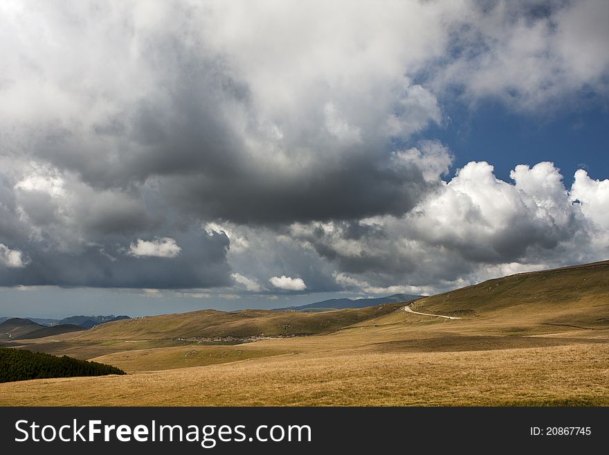 Landscape of Bucegi mountains in Romania