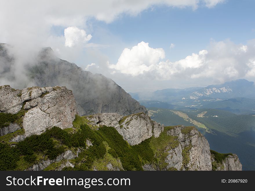 Caraiman Mountains view, photo taken in Romania. Caraiman Mountains view, photo taken in Romania