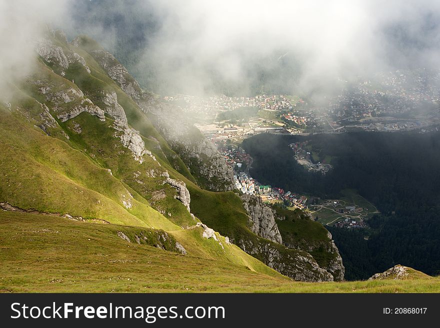 Landscape of Bucegi mountains in Romania