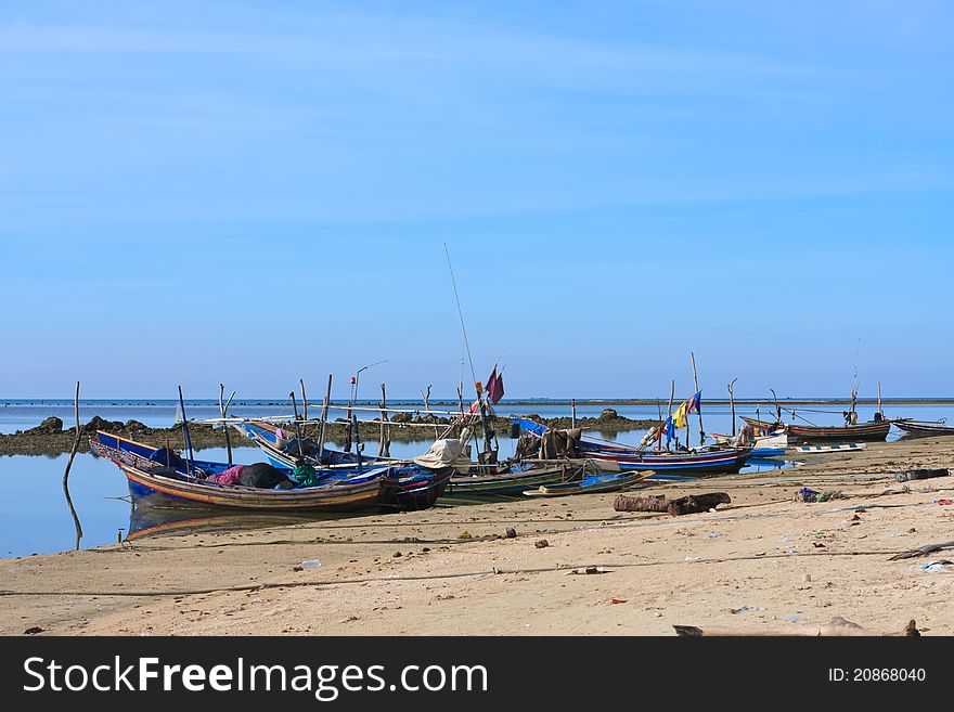 Fishing boats by the beach,Samui,Thailand