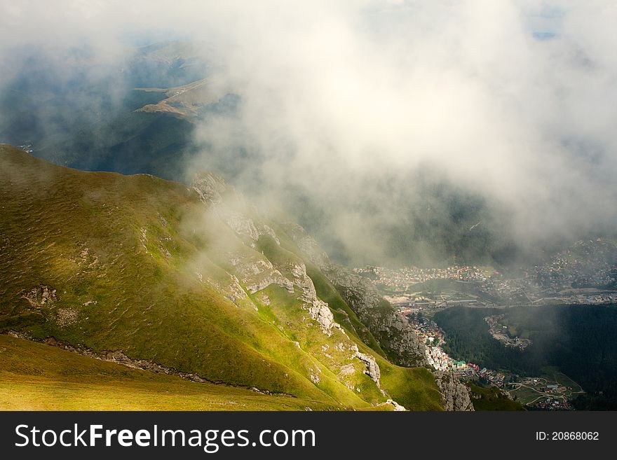 Landscape of Bucegi mountains