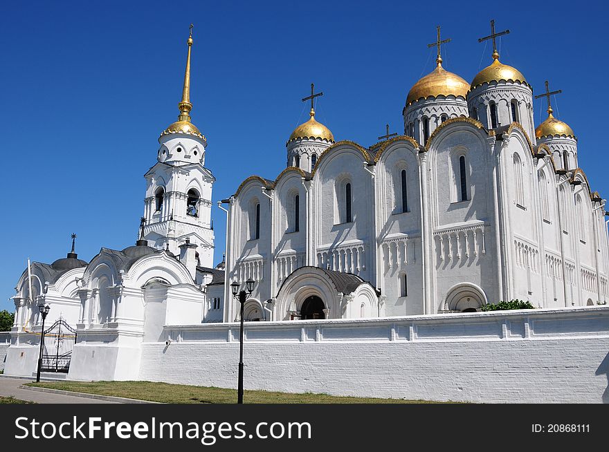 Uspensky cathedral in Vladimir - a cathedral orthodox temple of the Vladimir diocese on the Cathedral square of a city of Vladimir; also the state museum. Historically, to an eminence of Moscow, was the main (cathedral) temple of the Vladimiro-Suzdal Russia.