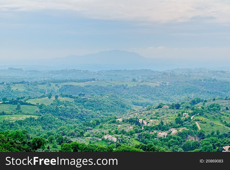 Panoramic view on mountain valley in Italy. Panoramic view on mountain valley in Italy