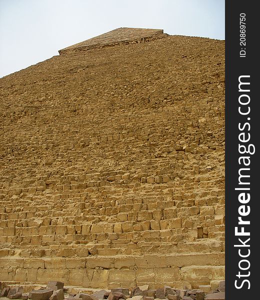 A photo taken of the pyramids at Giza in Cairo. A photo taken of the pyramids at Giza in Cairo.