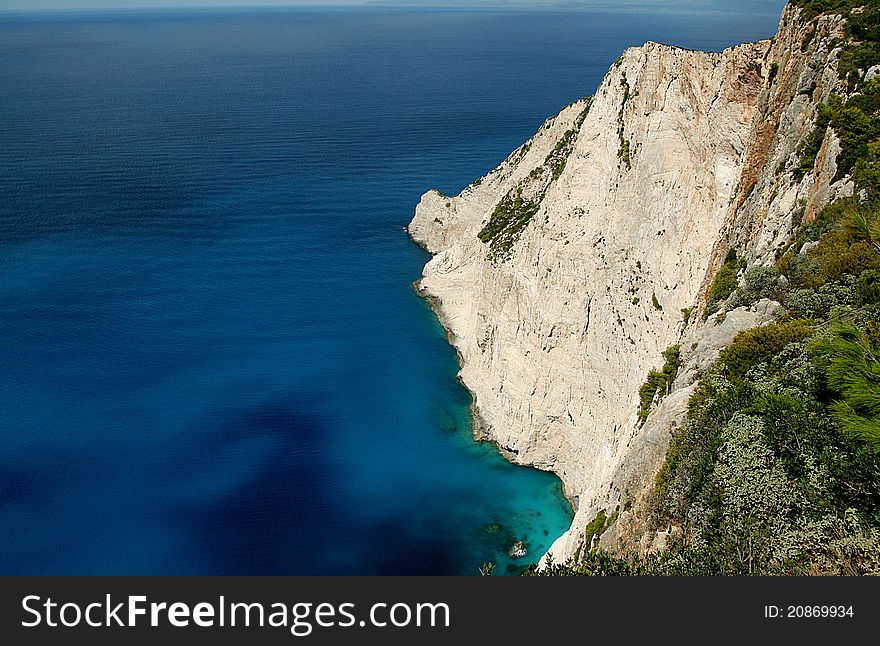 View from Zakynthos island cost