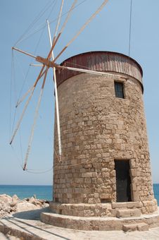 Rhodes Windmill Royalty Free Stock Image Rhodes Windmill Royalty Free Stock Image