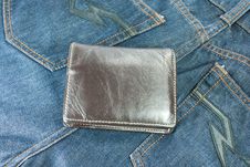 Brown Leather Wallet Stock Images