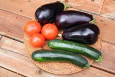 Eggplant, Tomatoes And Zucchini Stock Photography Eggplant, Tomatoes And Zucchini Stock Photography