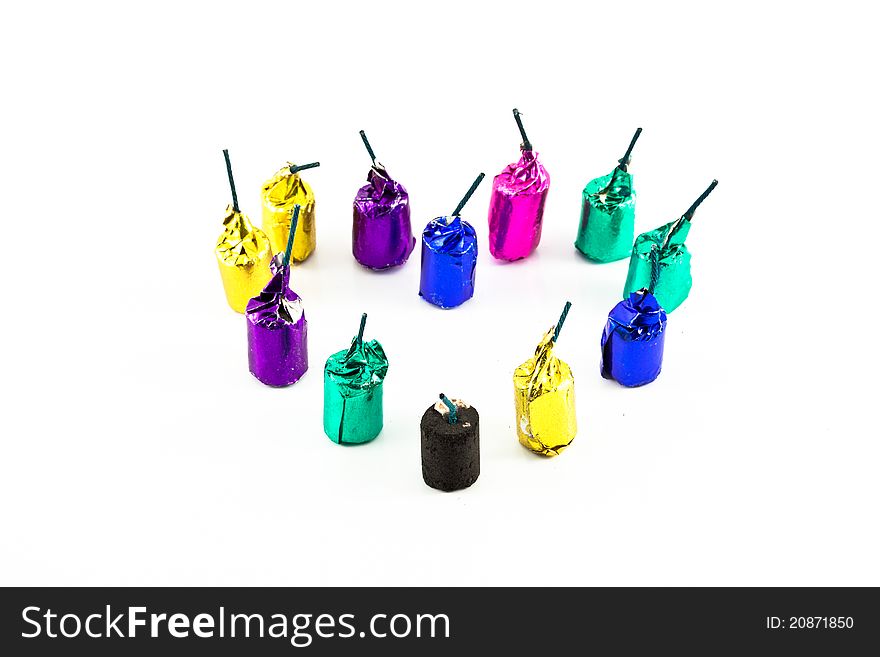 Colorful Firecrackers Isolated