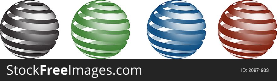 Colored orbs on a white background. Vector Available. Colored orbs on a white background. Vector Available.