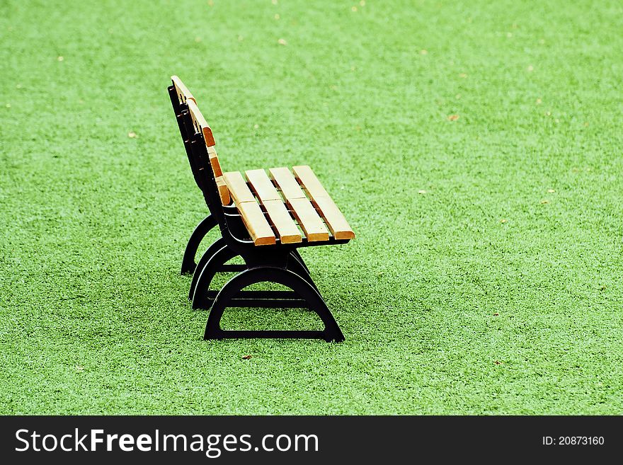 romantic Bench on green grass. romantic Bench on green grass