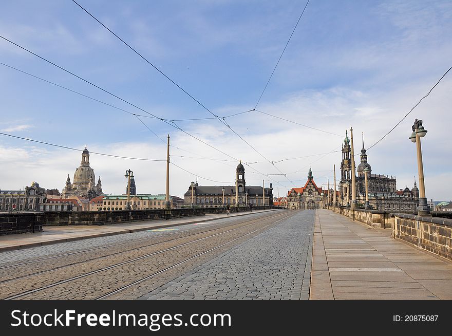 Augustusbrücke Bridge at Dresden (Germany)