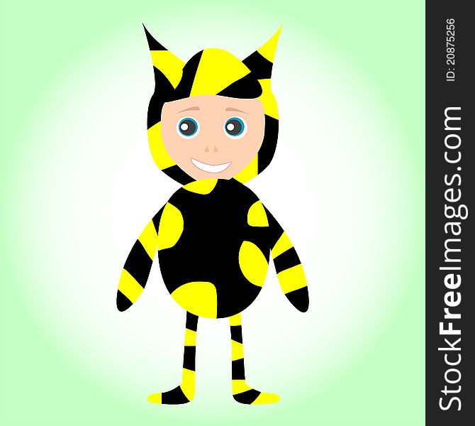 Cute sweet little baby boy wearing funny costume bee. Cute sweet little baby boy wearing funny costume bee