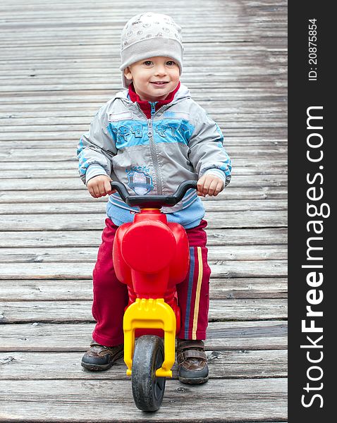 Little Boy On Motorbike