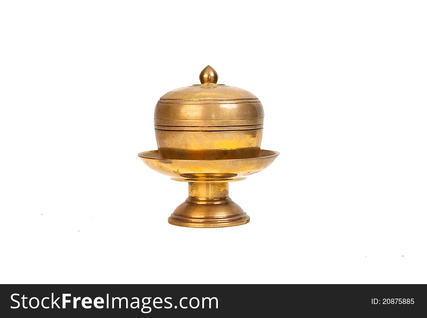 Brass Casket Isolated