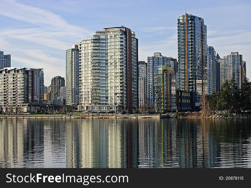 A postcard view of Vancouver BC. A postcard view of Vancouver BC