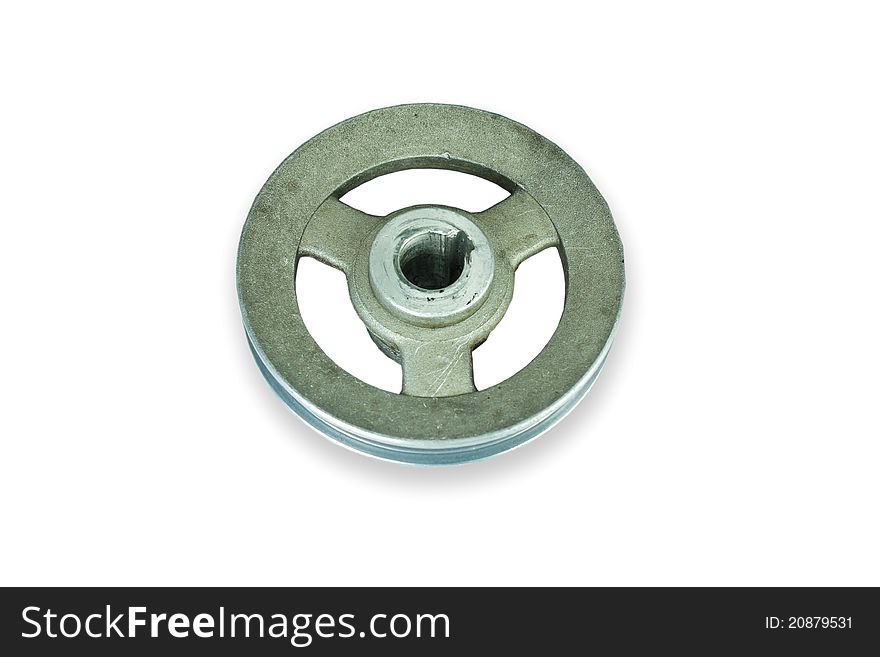 Silver pulley is often used in industrial work. Silver pulley is often used in industrial work.