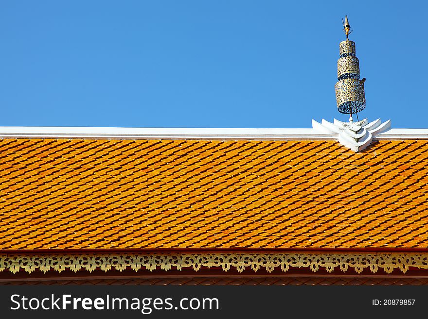 Thai Temple Roof with crown in Northern Style, Chiangmai