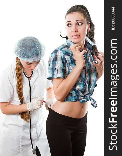 Doctor Makes The Patient An Injection