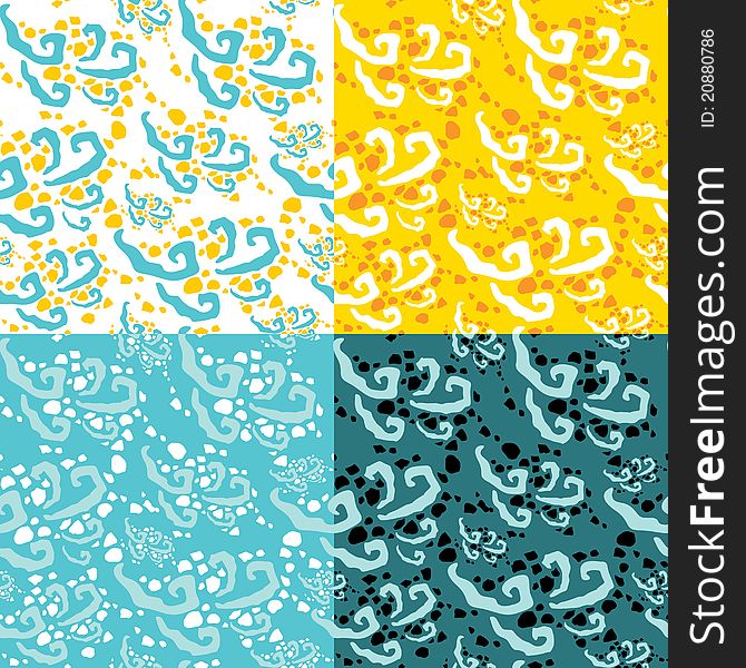 Seamless background pattern of sea waves. Seamless background pattern of sea waves