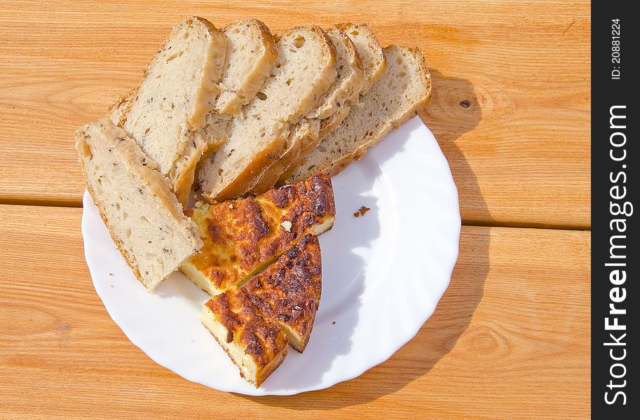 Ecological Bred And Cheese Slice