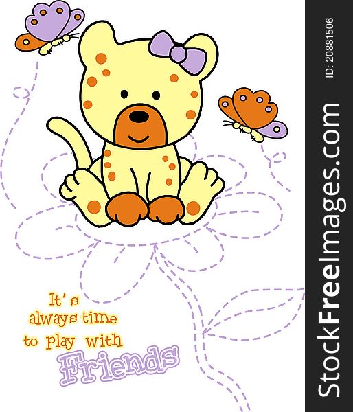 Illustration about dog playing with butterfly. Illustration about dog playing with butterfly