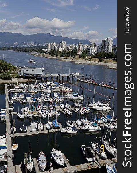 Nautical port at the city of Vancouver