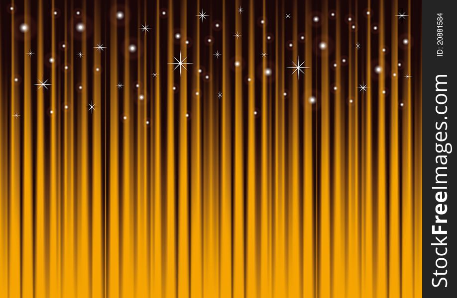 Stars on gold striped background