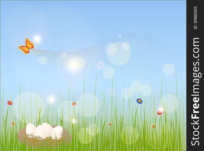 Beautiful natural sunny peaceful background illustration. Beautiful natural sunny peaceful background illustration