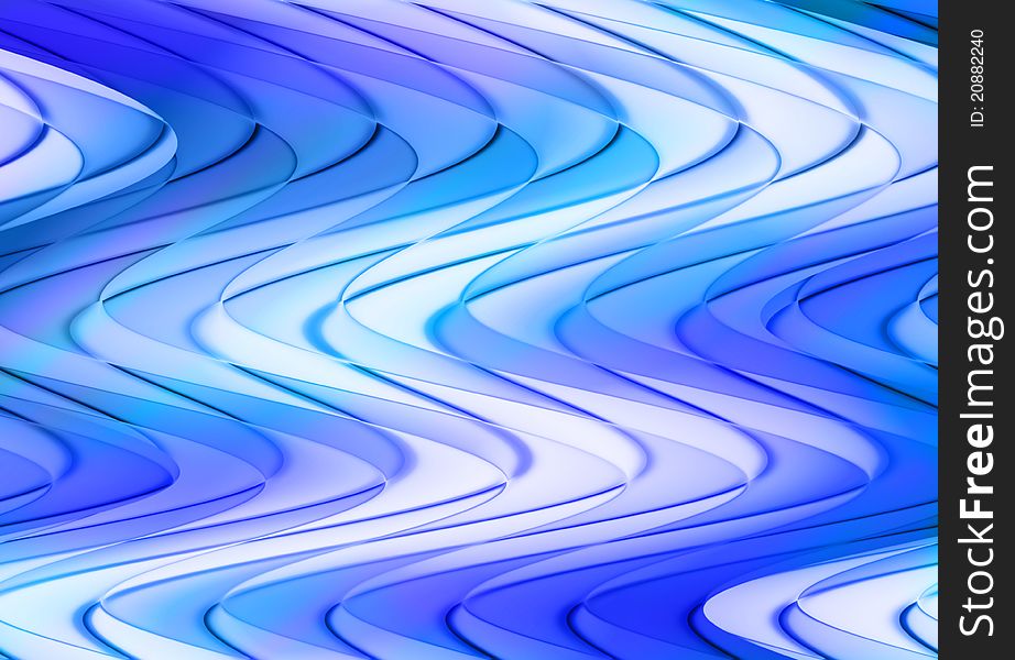 Illustration of graphical blue waves