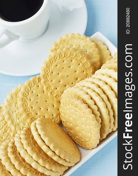 Cookies with cup of coffee. Cookies with cup of coffee