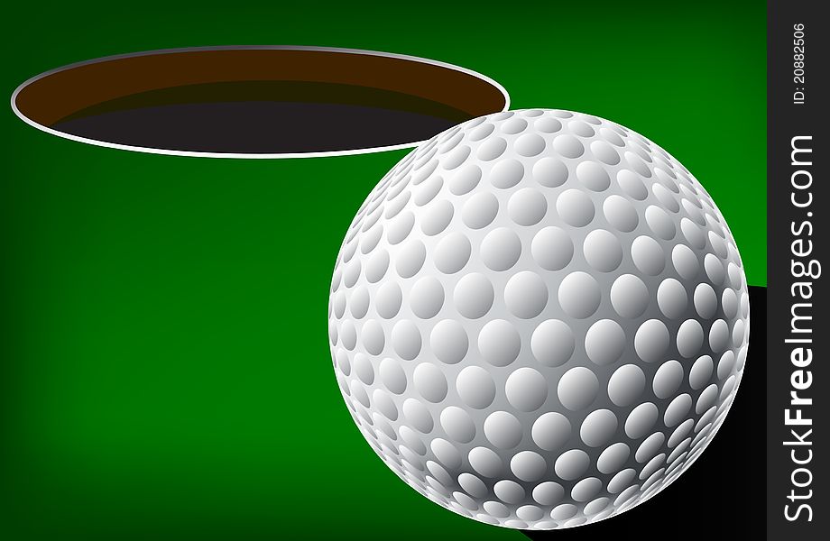 Golf ball with hole