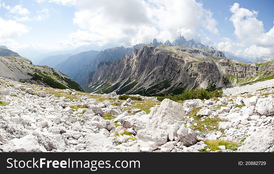 Beautiful Mountain Panorama - Marmolada Glacier